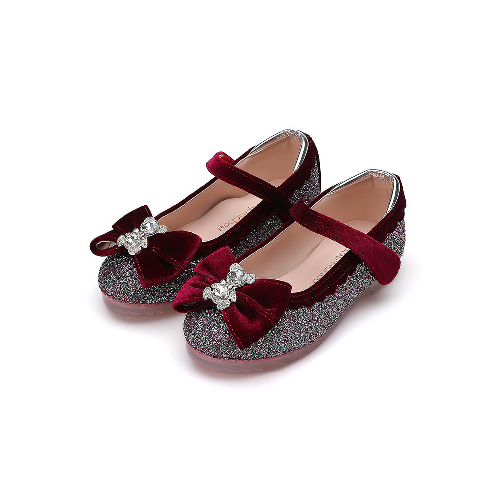 Elaina Nounours Maryjane - Dark Violet Glitter