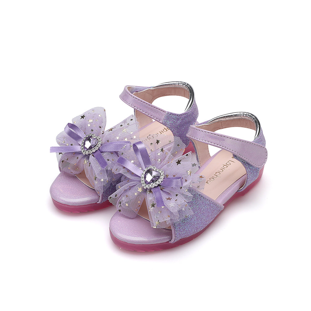 Elaina Ete Sandal - Purple Glitter