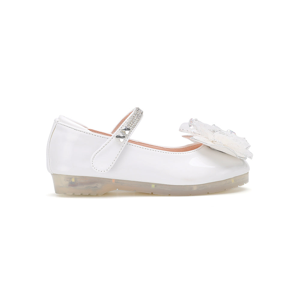 Elaina Lune Maryjane - White Patent