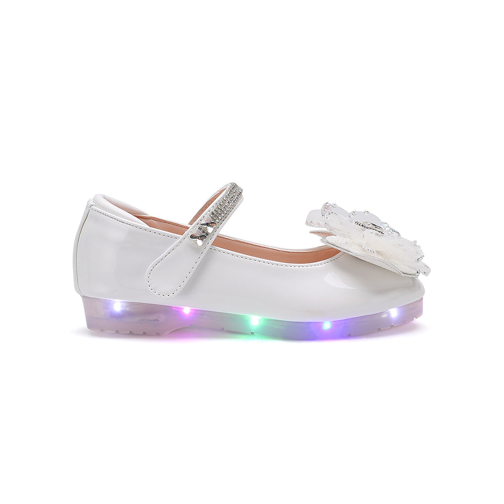 Elaina Lune Maryjane - White Patent