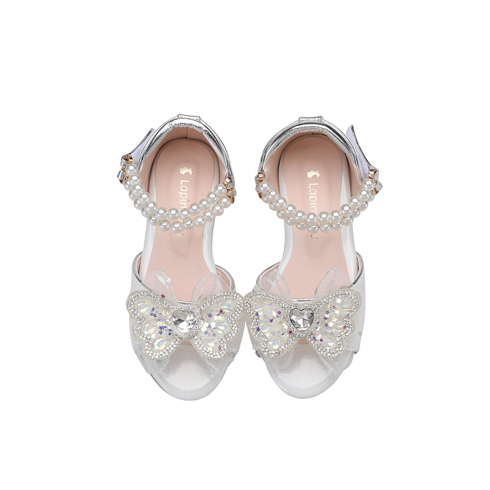 Elaina Ciel Sandal - White Glitter