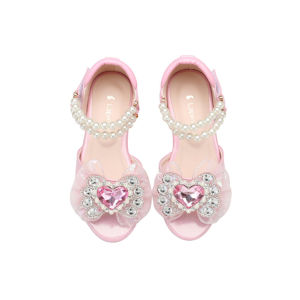 Elaina Dream Sandal - Pink Glitter Patent