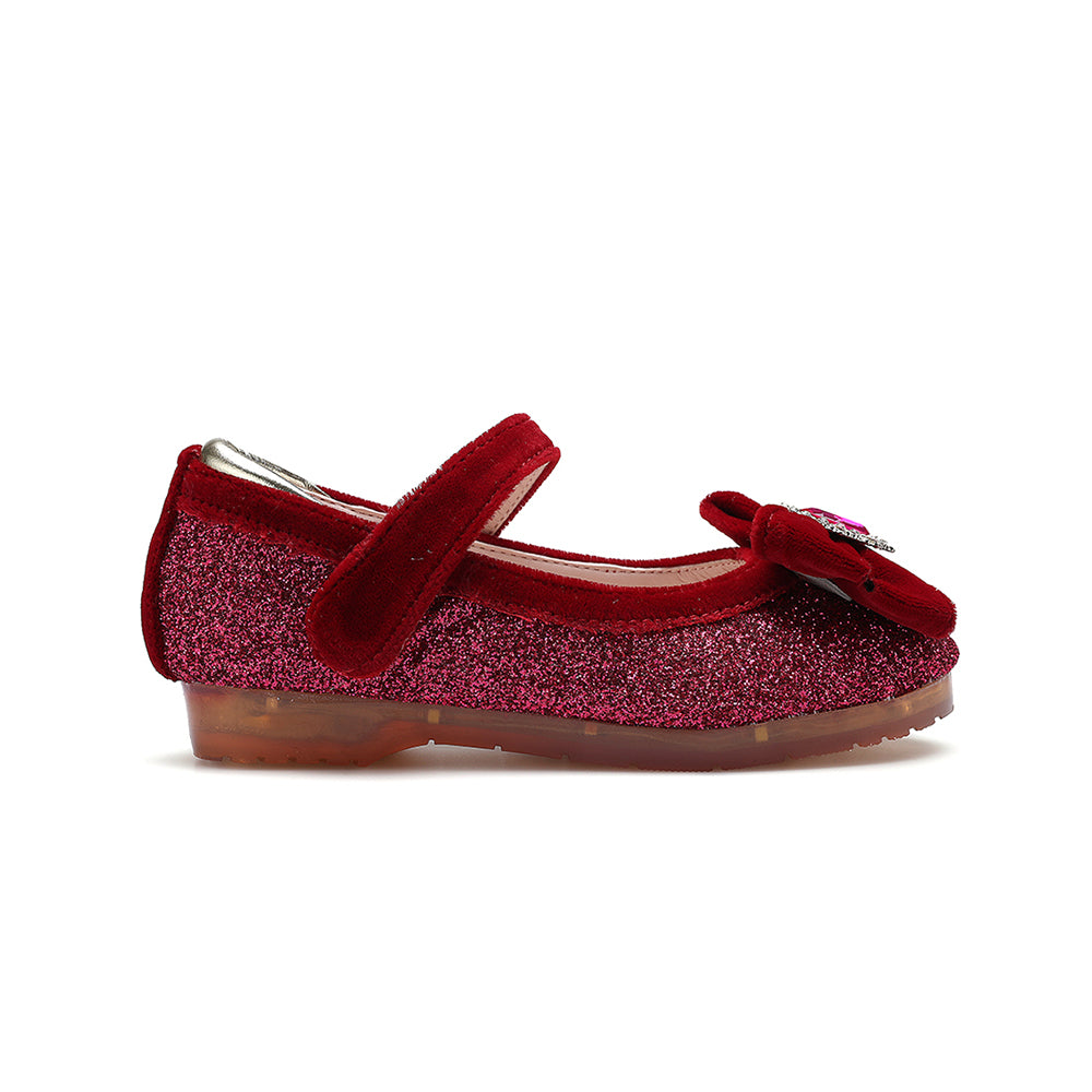 Elaina Sophia Glitter Maryjane - Vivid Red
