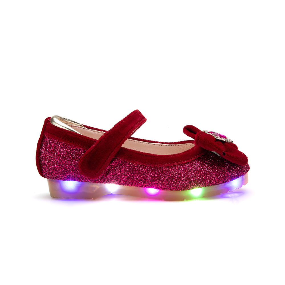 Elaina Sophia Glitter Maryjane - Vivid Red