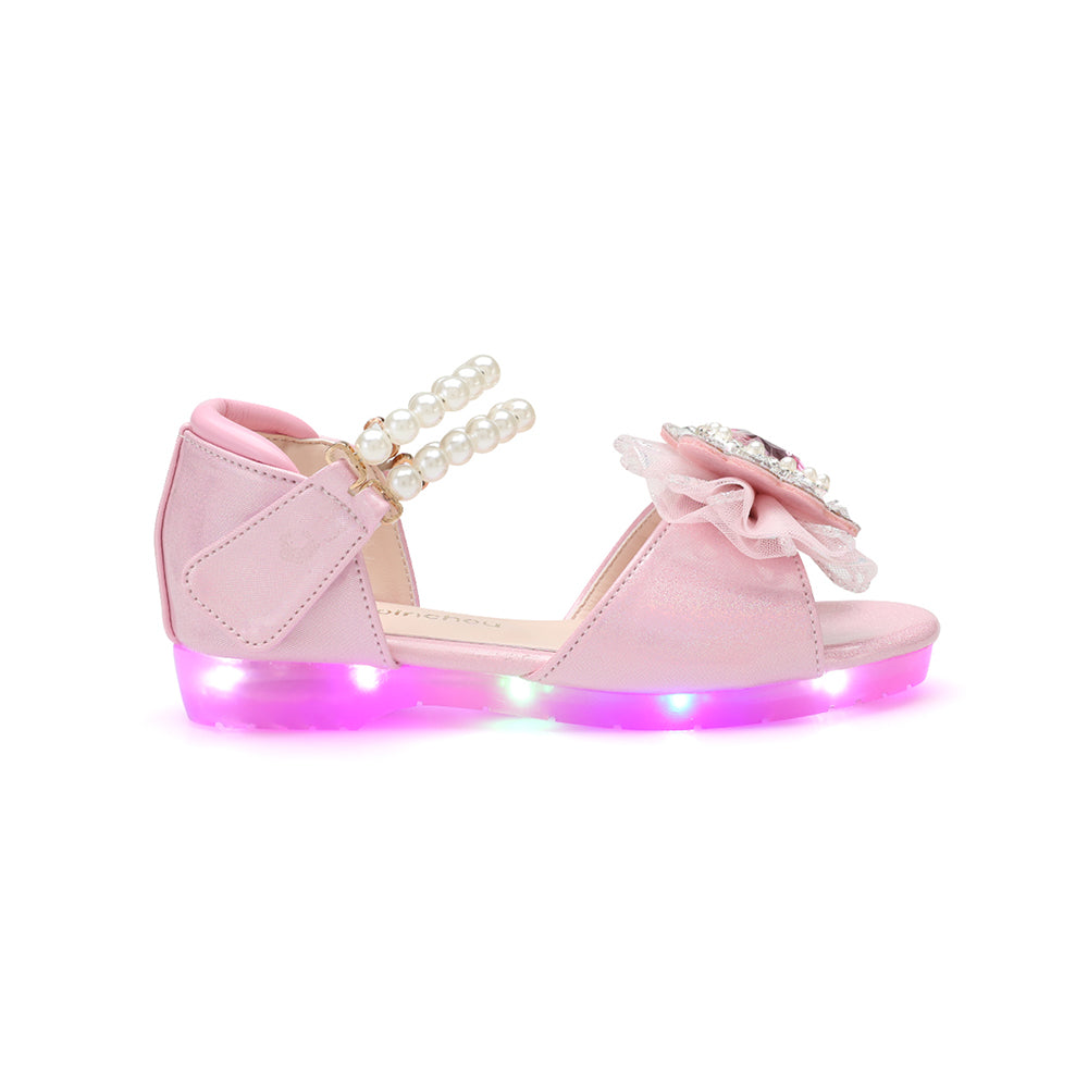 Elaina Dream Sandal - Pink Glitter Patent