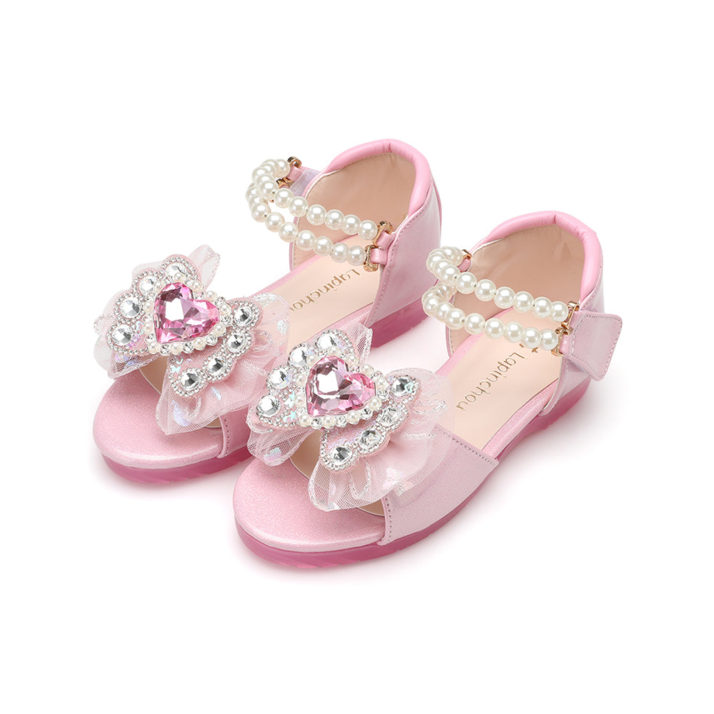 Elaina Dream Sandal - Pink Glitter Patent